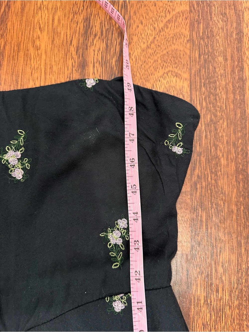 House of Harlow 1960 x Revolve Natalie Black Wide-Leg Jumpsuit Floral Embroidery - Picture 11 of 16